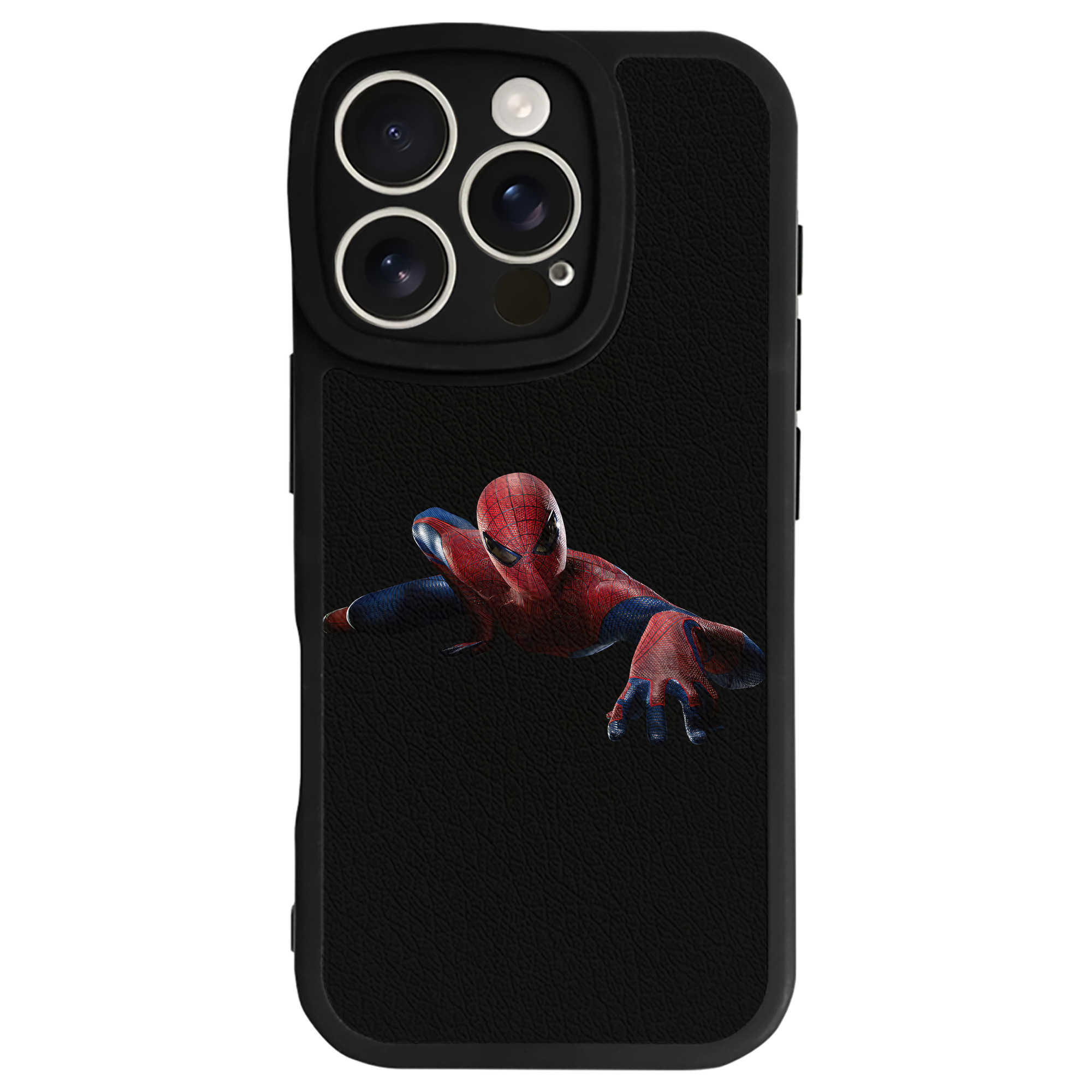（画像用） Spider Man スパイダーマン 【iPhone 16シリーズ対応】シリコンスマホケース（レザー調） 材質：シリコン